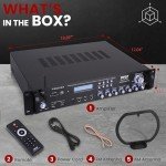 Pyle Bluetooth Power Amplifier - 3000W Audio Receiver