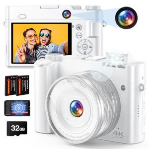 64MP 4K Camera with 16X Zoom and Flash