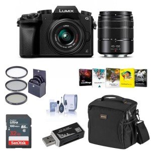 Panasonic Lumix G7 Mirrorless Camera Bundle with Lenses