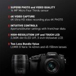 Panasonic Lumix G7 Mirrorless Camera Bundle with Lenses