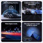 Pruveeo 12" 4-Channel Mirror Dash Cam