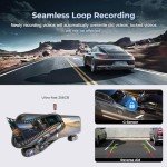 Pruveeo 12" 4-Channel Mirror Dash Cam