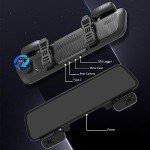 Pruveeo 12" 4-Channel Mirror Dash Cam