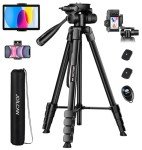 68" Tripod for Phones, Tablets, and Cameras