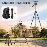 68" Tripod for Phones, Tablets, and Cameras