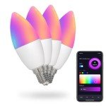 MoesGo WiFi Smart Candelabra LED Bulbs - 4 Pack