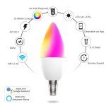 MoesGo WiFi Smart Candelabra LED Bulbs - 4 Pack