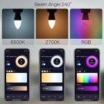 MoesGo WiFi Smart Candelabra LED Bulbs - 4 Pack