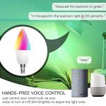 MoesGo WiFi Smart Candelabra LED Bulbs - 4 Pack