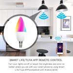 MoesGo WiFi Smart Candelabra LED Bulbs - 4 Pack