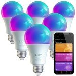 TJOY 6-Pack WiFi Smart LED Bulbs with RGB Colors