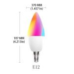 MoesGo WiFi Smart Candelabra LED Bulbs - 4 Pack