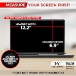 SightPro 14 Inch 16:9 Laptop Privacy Screen Filter - Computer Monitor Privacy Shield and Anti-Glare Protector