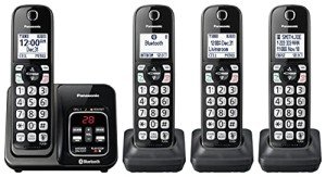 Panasonic Cordless Phone System with Bluetooth & 4 Handsets