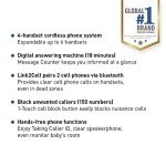 Panasonic Cordless Phone System with Bluetooth & 4 Handsets