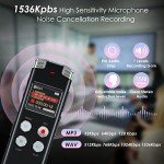 128GB Voice Recorder: Portable Mini Dictaphone