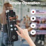 128GB Voice Recorder: Portable Mini Dictaphone