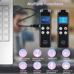 128GB Voice Recorder: Portable Mini Dictaphone