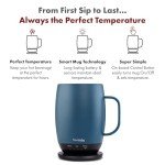 Nextmug Plus - Self-Heating Coffee Mug (Slate Blue)