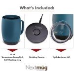 Nextmug Plus - Self-Heating Coffee Mug (Slate Blue)