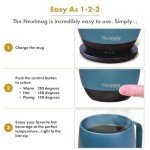 Nextmug Plus - Self-Heating Coffee Mug (Slate Blue)
