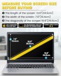 F FORITO 15.6 Inch Laptop Privacy Screen Protector, 360° Anti Peeping and Anti Glare Laptop Privacy Shield Compatible with 15.6" HP/Lenovo/Dell/Acer/ASUS/Thinkpad with 16:9 Aspect Ratio