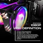 SAAV X1 Prebuilt Gaming PC Desktop - Intel Core i5 3.4GHz, 8GB RAM, GEFORCE GTX 750 GDDR5 GPU, 512GB NVME SSD, WiFi 5, Bluetooth, Win 10, Mouse Keyboard, PC Gaming Computer Desktop, 1-Year Warranty