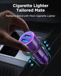 TOLLEFE Dual USB Car Phone Charger with LED