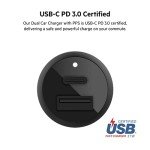 Belkin 37W Dual Port Fast Car Charger with Cable