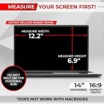 SightPro Magnetic Laptop Privacy Screen 14 Inch 16:9 - Removable Computer Privacy Filter Shield and Anti-Glare Protector