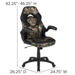 X10 Camouflage Gaming Chair with Adjustable Arms