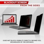 SightPro Magnetic Laptop Privacy Screen 14 Inch 16:9 - Removable Computer Privacy Filter Shield and Anti-Glare Protector