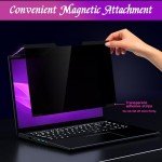 PYS Magnetic 14 Inch Laptop Privacy Screen(16:9 Aspect) - Computer Screen Privacy Shield, Anti-Glare Blue Light Filter, Detachable Privacy Screen Protector for Lenovo Thinkpad, HP Elitebook, Dell