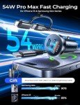 LISEN USB C Fast Car Charger Adapter 54W