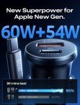 LISEN USB C Fast Car Charger Adapter 54W