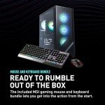 MSI Codex R2 Gaming Desktop: Intel Core i5-14400F, Geforce RTX 4060, 16GB DDR5, 1TB m.2 NVMe SSD, 80+ Gold PSU, WiFi, Keyboard & Mouse, DIY Friendly, Windows 11 Home: A14NUC5-232US