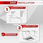 SightPro Magnetic Laptop Privacy Screen 14 Inch 16:9 - Removable Computer Privacy Filter Shield and Anti-Glare Protector
