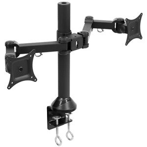 Dual Monitor Desk Stand with Full Motion Arms