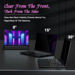 PYS Magnetic 14 Inch Laptop Privacy Screen(16:9 Aspect) - Computer Screen Privacy Shield, Anti-Glare Blue Light Filter, Detachable Privacy Screen Protector for Lenovo Thinkpad, HP Elitebook, Dell