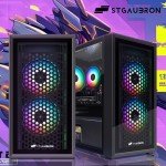 STGAubron Gaming PC Computer Desktop, Radeon RX 560 4G GDDR5, Intel Core i5 3.2G up to 3.6G, 16G RAM, 512G SSD, 600M WiFi, BT 5.0, RGB Fan x 3, RGB Mouse Pad, Windows 10 Home