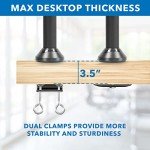 Dual Monitor Desk Stand with Full Motion Arms