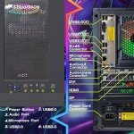 STGAubron Gaming PC Computer Desktop, Radeon RX 560 4G GDDR5, Intel Core i5 3.2G up to 3.6G, 16G RAM, 512G SSD, 600M WiFi, BT 5.0, RGB Fan x 3, RGB Mouse Pad, Windows 10 Home