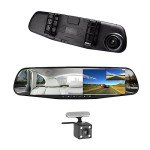 Dual Lens Car DVR with Night Vision Backup Camera