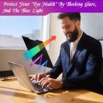 PYS Magnetic 14 Inch Laptop Privacy Screen(16:9 Aspect) - Computer Screen Privacy Shield, Anti-Glare Blue Light Filter, Detachable Privacy Screen Protector for Lenovo Thinkpad, HP Elitebook, Dell