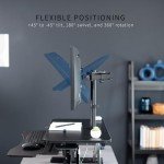 VIVO 32-inch Height Adjustable Standing Desk Converter