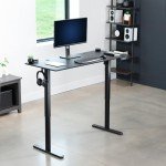 VIVO Adjustable 55" Sit-Stand Desk - Black