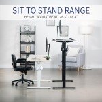 VIVO Adjustable 55" Sit-Stand Desk - Black