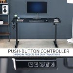 VIVO Adjustable 55" Sit-Stand Desk - Black