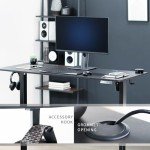 VIVO Adjustable 55" Sit-Stand Desk - Black