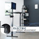 VIVO Adjustable 55" Sit-Stand Desk - Black